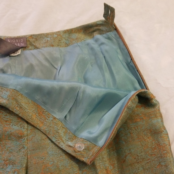 Sigred Olsen Linen/Silk Ankle Pant w/side zipper - Picture 5 of 8